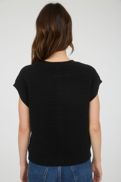 KNIT CARDIGAN VEST